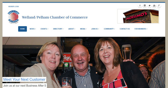 Custom Website Design for Welland Pelham Chamber of Commerce